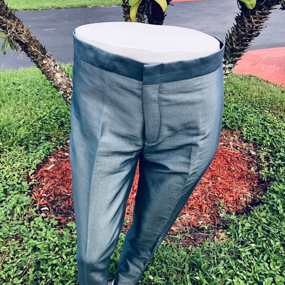 Gucci green/gold Metallic Trouser pants - Picture 4 of 13